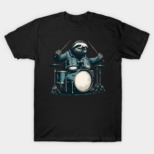 Drum set sloth drummer T-Shirt